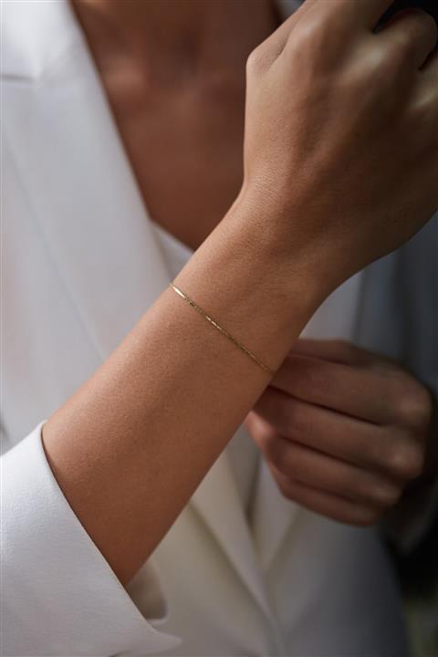 sviesasilver Kadın Altın Kaplama Gümüş Italyan Zincir Forse Bileklik