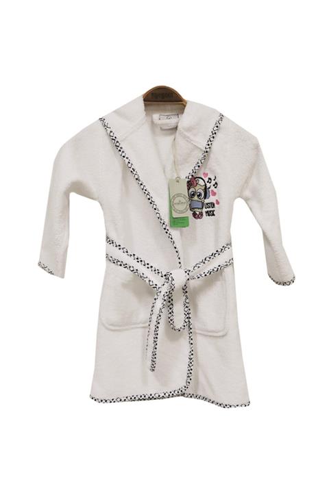 Ecocotton Melodica Kız Çocuk Bornozu Krem 3-4 Yaş