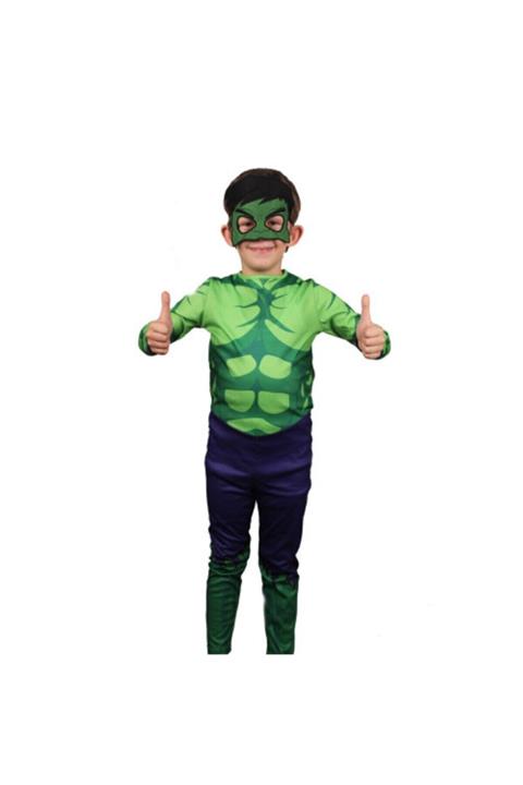 mybebish Erkek Çocuk Yeşil Hulk Çocuk Kostümü