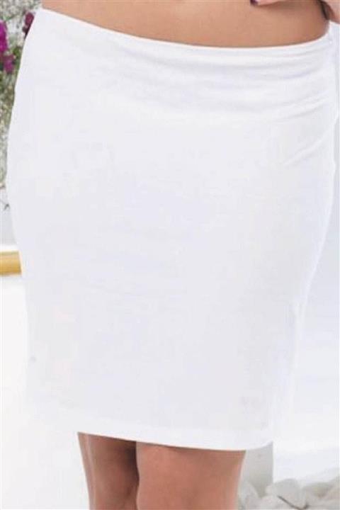 Malabadi Kadın Beyaz Modal Geniş Jüpon