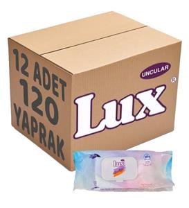 LUX Islak Havlu Mendil 120 Yaprak Klasik (12 Li Set) Plastik Kapaklı