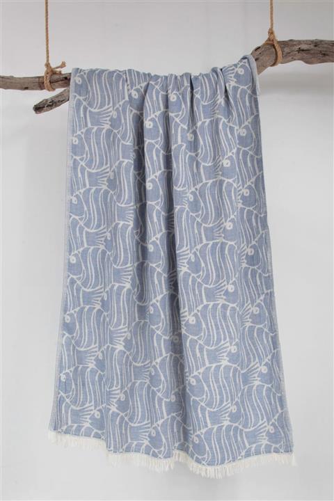 Bedinn Peştamal Jacart Balık Royal Mavi Pst369