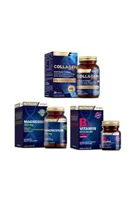 Nutraxin Kolajen Takviyesi 1050mg 30 Tablet+magnezyum Takviyesi 250mg 60 Tablet+b12 Vitamini 60 Dilaltı T.