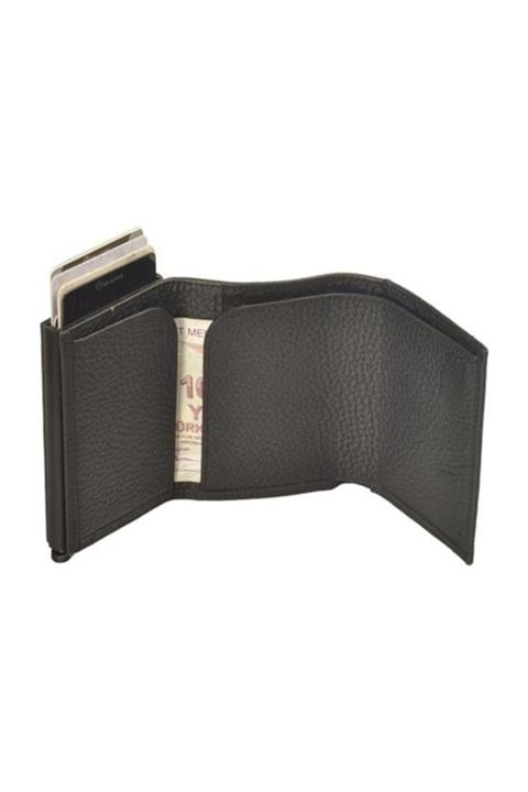 Grande Erkek Deri Kartlık Siyah