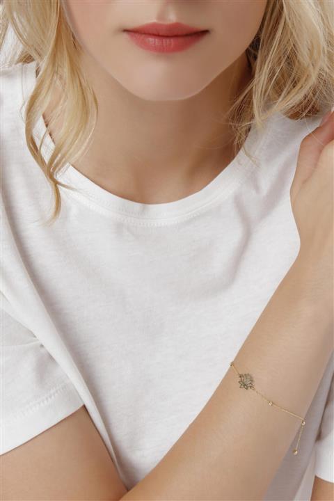 Kuyucu Altın Lotus Tasarım Bileklik