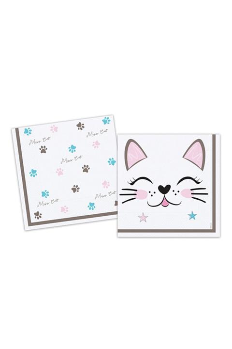NEWOTO Kağıt Peçete Mıss Cat 33x33cm Pk:16