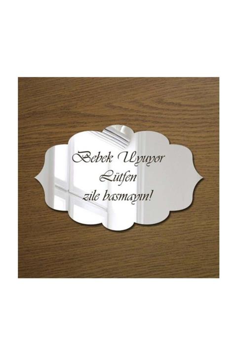 ASYATASARIM Bebek Uyuyor Pleksi Kapı Süsü