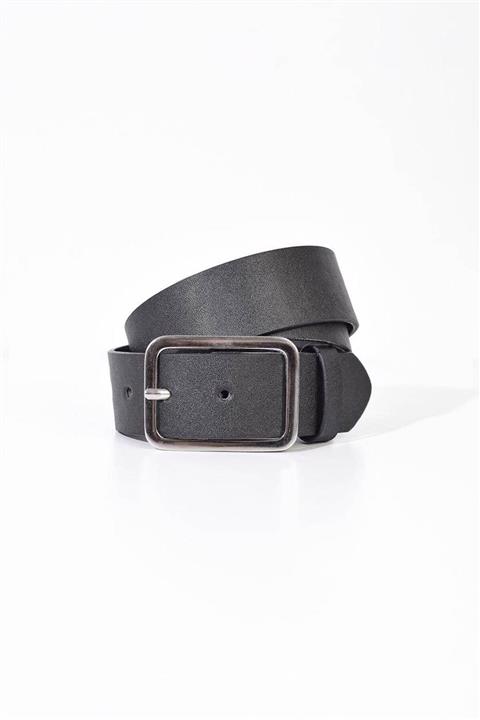 Addax Kadın Siyah Gümüş Dikdörtgen Tokalı Kemer K368 ADX-0000020491