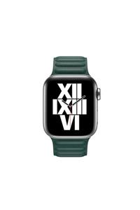 noktaks A pple Watch Uyumlu Yeşil Deri Kordon 44mm