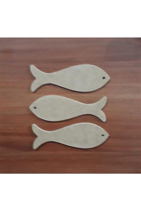 DL designss laser Ahşap Boyama Obje Ham Mdf Balık Figür (PAKET İÇİNDE 6 ADET VARDIR)