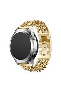 dijimediagalaxy Watch 46mm (22mm) Krd-17 Metal Kordon Gold