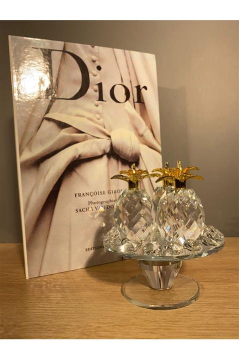 eoshome Üçlü Kristal Ananas Biblo