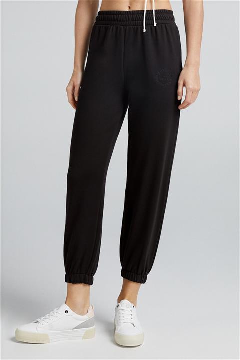 Bershka Kadın Siyah Koton Jogging Fit Pantolon