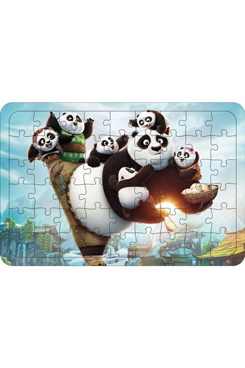 Güven Serigrafi Kung Fu Panda 54 Parça Ahşap Çerçeveli Puzzle Yapboz