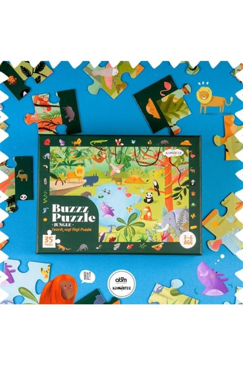 kidmosfer Ara-bul Puzzle (Yapboz) - Orman Hayvanları 35 Parça