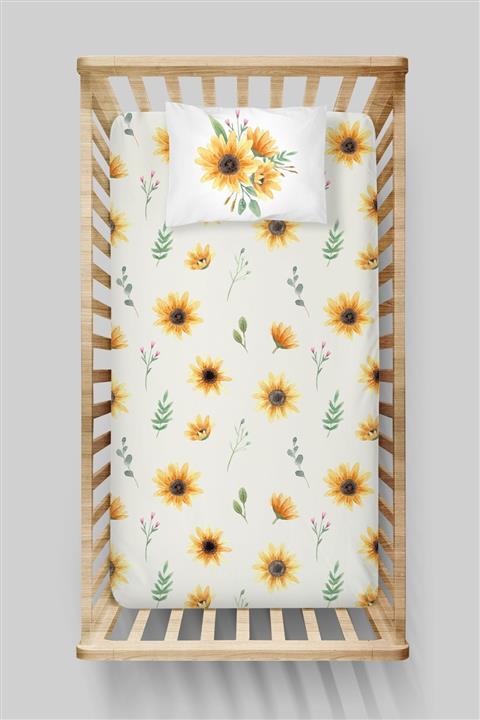 Tuğba Kuğu Organik Pamuk Saten Lastikli Çarşaf Seti (70x130)