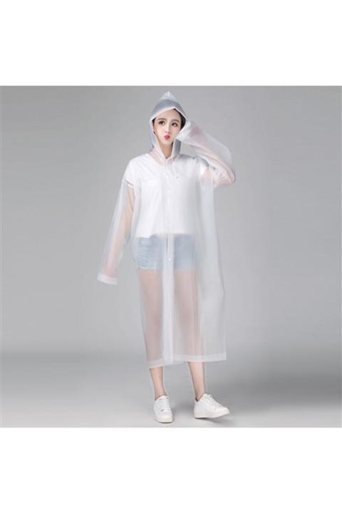 Buldum J28-33 Beyaz Unisex Şeffaf Yağmurluk Mrc 881-b