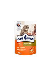 Club4Paws Tavşanlı Premium Pouch Kedi Konservesi 100gr 12 Adet