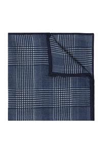 Tommy Hilfiger Erkek Mavi Kravat Wool Check Print Pocket Square TT0TT03557