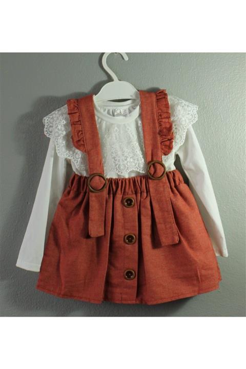 Neva Baby&Kids Neva Kız Bebek Yakası Dantelli Takım Elbise