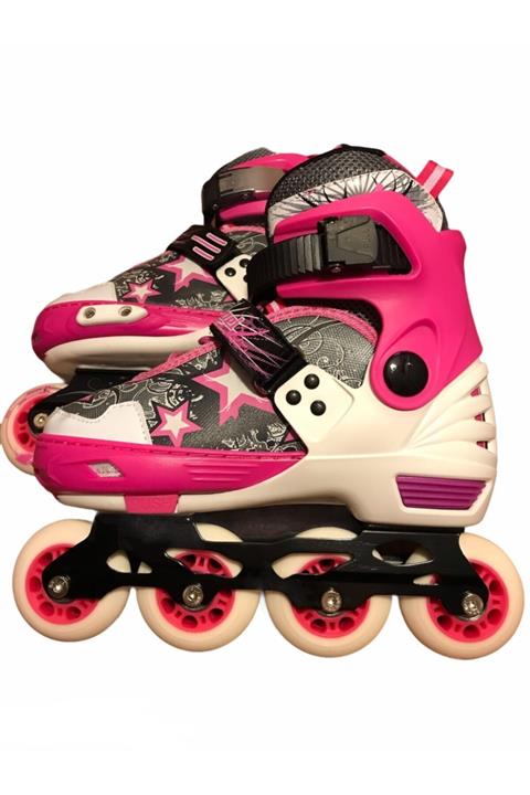 Universal Unıversal Silikon Tekerlekli Kaliteli Paten 39-42 Numara Pembe