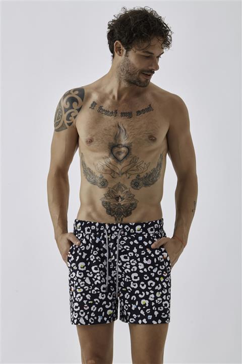Dear Deer Erkek Lacivert Splashy Deniz Şortu
