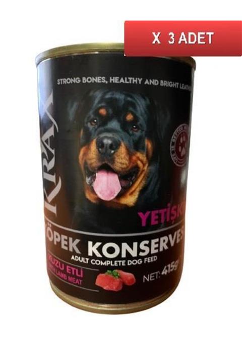 Krax Kuzu Etli Köpek Konservesi 415 Gr