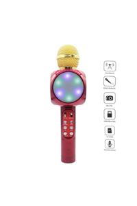 Sonia Sn-x 777 Led Işıklı Karaoke Mikrofon Bluetooth Hoparlör Sd Kart Usb Aux Kırmızı Işıklı