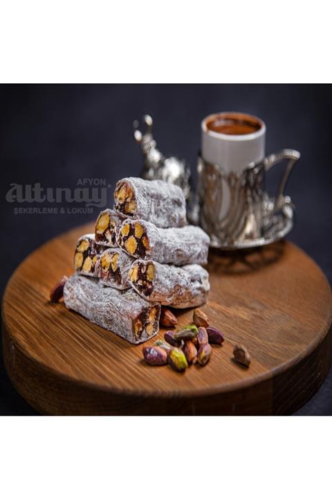 Altınay Şekerleme Meşhur Afyon Duble Antep Fıstıklı Çubuk Lokumu 500 gr