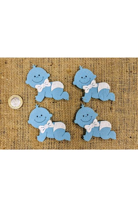 mesart Keçe Bebek 1 Paket (4 Adet) Renk: Mavi