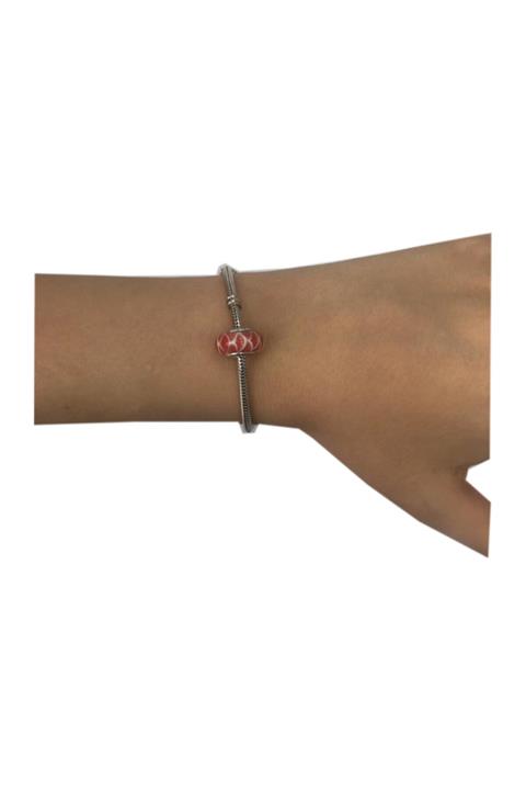 My Story Turuncu Murano Gümüş Charm