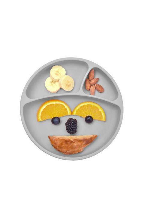 Oioi Vakum Tabanlı Premium Silikon Tabak Gri