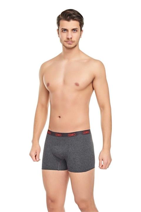 CENKO Erkek Antrasit Likralı Pamuklu Boxer