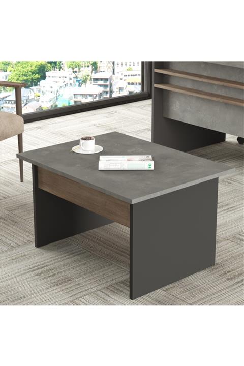 Yurudesign B Ofis Sehpası 80cm*60cm Kahve