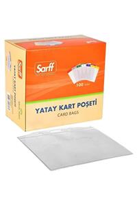 SARFF Yatay Yaka Kart Poşeti 100 Lü Paket Kırmızı 75mmx95mm