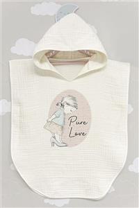 BabyLimon Pure Love Baby 4 Kat Müslin Kapüşonlu Panço - For Baby Serisi