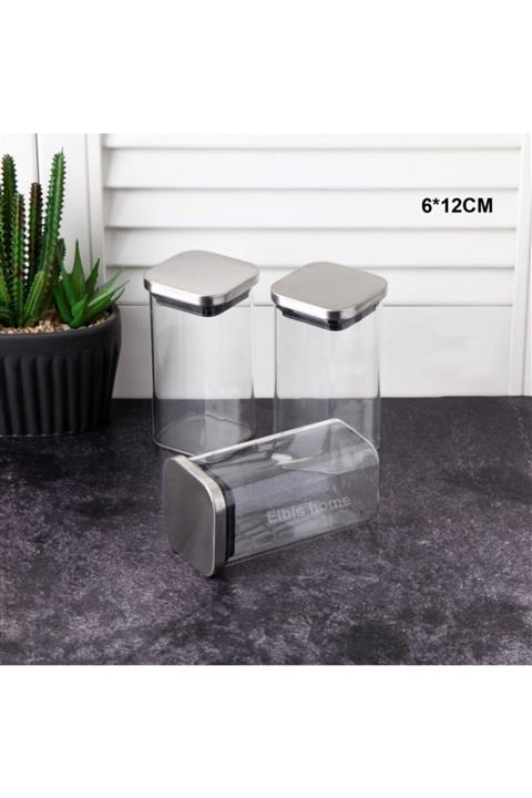 Perotti Cam Kare Kavanoz 6x12cm (1) Adet