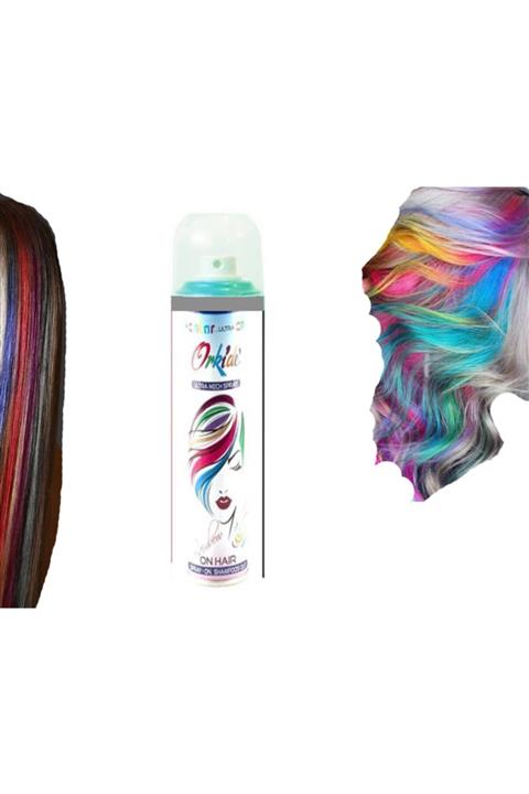 Orkide Renkli Saç Sprey Boya 150 Ml Gri