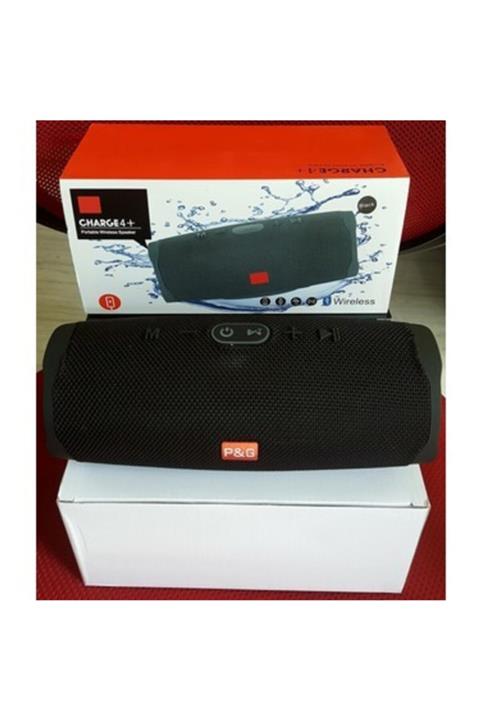POLYGOLD Charge 4 Siyah Bluetooth Hoparlör Speaker Wireless Ses Bombası Logolu Gönderim