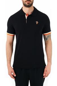 Ruck & Maul Erkek  Siyah Pamuklu Düğmeli Polo T Shirt Polo Rmm01000714