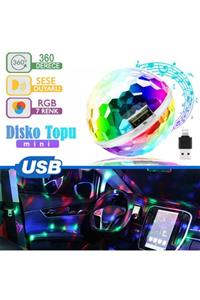 C9 Sese Duyarlı Rgb Ledli 360 Derece Lightning Girişli Mini Disko Işığı Ios Uyumlu