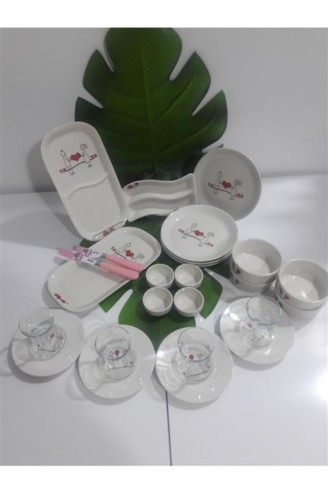 Hibana Porselen 25 Parça Kahvaltı Takımı