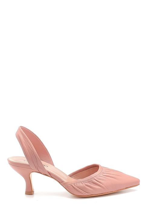 Derimod Kadın Pembe Deri Topuklu Sandalet