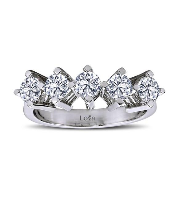Lova D Renk 1,20 Karat Pırlanta Beştaş Yüzük - 1040076