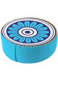 1Se2Ge HANDMADE Mavi Desenli Yoga Minderi