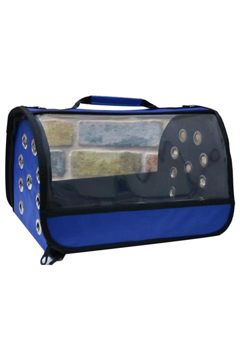 Acenter Elysium Şeffaf Kedi Köpek Hayvan Taşıma Çantası Mavi