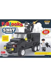 Mashotrend 324 Parça Swat Police Lego Seti - Polis Özel Harekat Lego Seti - Araba Lego Seti