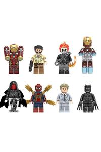 Legoedly 8 Adet Lego Uyumlu Mini Figür Iron Man Collection Red Skull Figures Black Super Heroes