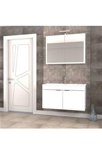 BIANI Fix Loft 100 Cm Banyo Dolabı Renk Mat Beyaz