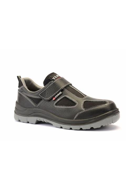 YILMAZ 735-02 Siyah Deri Çelik Burun Ayakkabı